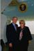 President George W. Bush met Laura Froehlich upon arrival in Riverside, California, on Wednesday, October 15, 2003.  Froehlich, 54, is a former member of the U.S. Air Force and an active volunteer at March Air Reserve Base since 1986.