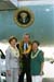 President George W. Bush met Hilma Chang upon arrival in Honolulu, Hawaii, on Thursday, October 23, 2003.  For more than 10 years, Chang has been an active volunteer with the National Park Service volunteering each week at the USS Arizona Memorial.  