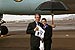 President George W. Bush met Hilary Juel upon arrival in Phoenix, Arizona, on Wednesday, January 21, 2004.  Juel has been an active volunteer with the Make A Difference organization since 1997.