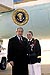 President George W. Bush met Amy Coppin upon arrival in Roswell, New Mexico, on Thursday, January 22, 2004.  While attending the New Mexico Military Institute, Coppin has been an active volunteer in the Roswell community.