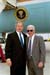 President George W. Bush met Frank Brusino upon arrival in Buffalo, New York, on Tuesday, April 20, 2004.  Brusino is an active volunteer with the Grand Island Citizen Corps Council. 