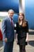 President George W. Bush met Heather Stout upon arrival in Parkersburg, West Virginia, on Thursday, May 13, 2004.  Stout, a sophomore education major at West Virginia University at Parkersburg, is an active mathematics tutor at her university.   