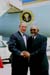 President George W. Bush met Pastor Leo Barbee, Jr. upon arrival in Topeka, Kansas, on Monday, May 17, 2004.  Pastor Barbee is an active volunteer in his community as a mentor and chaplain.  