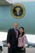 President George W. Bush met Phuong Le upon arrival in Nashville, Tennessee, on Thursday, May 27, 2004. A graduating senior at Glencliff High School, Le is an active volunteer with the Siloam Family Health Center in Nashville.