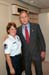 President George W. Bush met Master Sergeant Gina Carnesecchi following his remarks in Tampa, Florida, on Wednesday, June 16, 2004. Carnesecchi founded Operation Lighthouse, a program at MacDill Air Force Base to encourage troops who are deployed overseas.