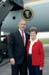 President George W. Bush met Carol McClure upon arrival in Dayton, Ohio, on Thursday, October 28, 2004.  McClure, 71, is an active volunteer with Fisher House at Wright-Patterson Air Force Base.