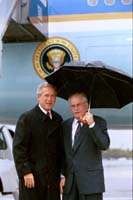 President George W. Bush met David Richman upon arrival in Philadelphia, Pennsylvania, on Monday, September 15, 2003.  For nearly ten years, Richman has been an active volunteer with Philadelphia Futures.