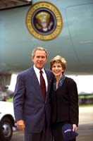 President George W. Bush met Shirley Rose Glisson upon arrival at Montgomery Regional Dannelly Airport on Thursday, October 24th. In 2000, Glisson started a food pantry at the Auburn United Methodist Church in order to help those in need. 