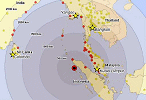 Map of tsunami / earthquake affected area