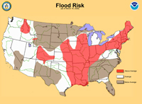 Flood risk map.