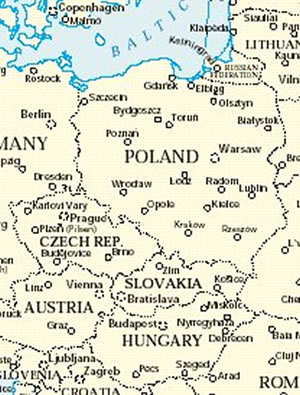 Map of North Central Europe. Having problems, call our National 

Energy Information Center on 202-586-8800 for help.