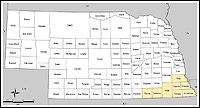 Map of Declared Counties for Disaster 1739