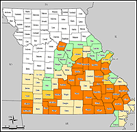 Map of Declared Counties for Disaster 1749