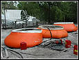 Firefighters have wrapped a historic property and installed an emergency sprinkler system fed by 'pumpkin' tanks to protect it from the Big Turnaround Fire. The U.S. Department of Homeland Security's Federal Emergency Management Agency (FEMA) has authorized four Fire Management Assistance Grants between April 18 and May 10, 2007, to help Georgia fight fires in four counties. Mark Wolfe/FEMA
