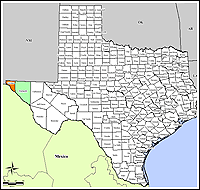 Map of Declared Counties for Disaster 1658