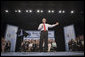 President George W. Bush discusses the War on Terror at Central Piedmont Community College in Charlotte, N.C., Thursday April 6, 2006.  White House photo by Paul Morse