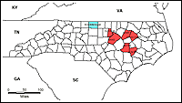 Map of Declared Counties for Disaster 1211