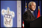 President George W. Bush addresses his remarks on national security, homeland security and the Freedom Agenda Wednesday, Dec. 17, 2008, at the U.S. Army War College in Carlisle, Pa. White House photo by Chris Greenberg