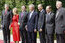  President George W Bush shakes hands with Janez Jansa, Prime Minister of Slovenia, and Jose Manuel Barroso, President of the European Commission, following the United States - European Union Meeting Tuesday, June 10, 2008, at Brdo Castle in Kranj, Slovenia. White House photo by Chris Greenberg