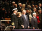 President George W. Bush and Mrs. Laura Bush participate in a military appreciation Tuesday, Jan. 6, 2009, at Ft. Myer, Va., in honor of the President's tenure as Commander-in-Chief. The First Couple was honored for their outstanding public service by the Department of Defense. White House photo by Joyce N. Boghosian