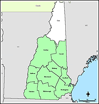 Map of Declared Counties for Emergency 3207