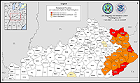 Map of Declared Counties for Disaster 1475