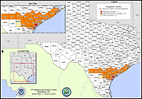 Map of Declared Counties for Disaster 1479