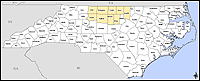 Map of Declared Counties for Disaster 1457