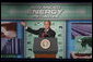 President George W. Bush gestures as he addresses an audience at the Limerick Generating Station in Limerick, Pa., Wednesday, May 24, 2006 , urging the the advancement of nuclear energy as part of a diversified U.S. energy policy that will make America less dependent on foreign sources of oil and more dependent on renewable sources of energy.  White House photo by Kimberlee Hewitt