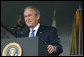 President George W. Bush delivers the commencement speech Saturday, May 27, 2006, to the 2006 graduating class of the U.S. Military Academy at West Point, in West Point, N.Y. "The field of battle is where your degree and commission will take you, " the President told the graduates. "This is the first class to arrive at West Point after the attacks of September the 11th, 2001. Each of you came here in a time of war, knowing all the risks and dangers that come with wearing our nation's uniform. And I want to thank you for your patriotism, your devotion to duty, your courageous decision to serve. America is grateful and proud of the men and women of West Point."  White House photo by Shealah Craighead