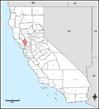 Map of Declared Counties for Disaster 1342