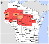 Map of Declared Counties for Disaster 1432