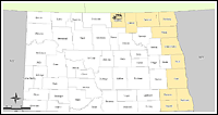 Map of Declared Counties for Disaster 1645