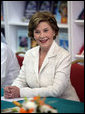 Mrs. Laura Bush listens to participants at a Big Read Egypt/U.S. roundtable Sunday, May 18, 2008, in Sharm El Sheikh. The Big Read Egypt/U.S. is an initiative of the U.S. Department of State and the National Endowment for the Arts, in partnership with the Institute of Museum and Library Services, Arts Midwest, and the U.S. Embassy in Cairo. White House photo by Shealah Craighead