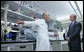 President George W. Bush meets with Dr. Edward Benzel, director of the Center for Spine Health, Tuesday, July 10, 2007, at the Cleveland Clinic in Cleveland, Ohio.The Cleveland Clinic, founded in 1921, is consistently rated one of the top hospitals in the world. White House photo by Chris Greenberg