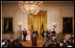 President George W. Bush, joined by families who were aided by the use of adult stem cells in their health treatments, addresses his remarks concerning his veto of S.5, the “Stem Cell Research Enhancement Act of 2007,” in the East Room of the White House Wednesday, June 20, 2007. White House photo by Joyce N. Boghosian