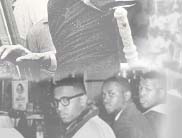 [graphic] Civil Rights Collage, North Carolina A & T Students sit in protest at Woolworth's lunch counter