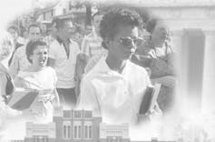 [graphic] Civil Rights Collage, One of the Little Rock Nine enters the Little Rock High School