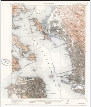 USGS Topographic Map, San Francisco 1915