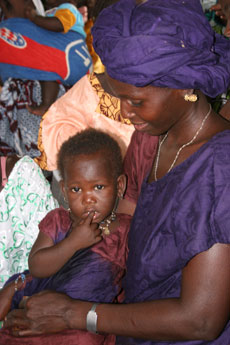 Photo of a woman and her infant in Senegal.