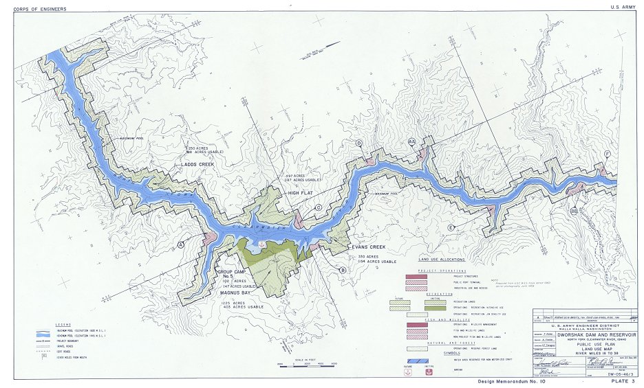 Plate 3. Land Use Map, River Miles 18 to 38