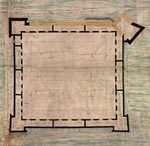 Cristóbal de Eraso's manuscript plan for a new fortress at San Juan de Ulúa, c. 1570. [47] 
