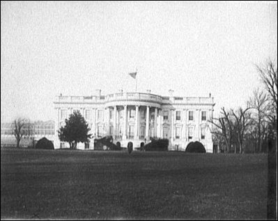 Before the 1902 White House restoration, greenhouses occupied the west side of the White House. The greenhouses were built in the 1850s.