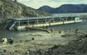 Color Photo of Spirit Lake barge mounted pump. 