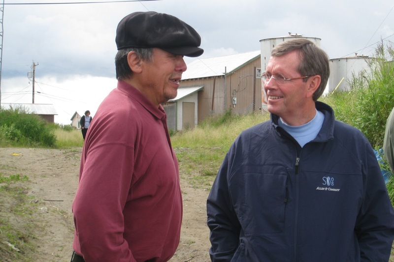 Herman Evans and Secretary Leavitt in Kwethluk, Alaska