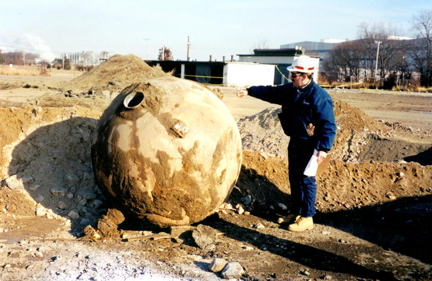 image of metal object removed from a DERP site in North Kingstown, Rhode Island