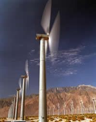 Wind turbines in the Palm Springs area
