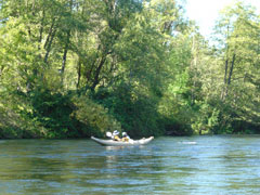 Boaters enjoying the Wild and Scenic Trinity River