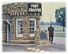 Photo. Fort Chaffee entrance.