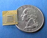 picture of miniaturized photomultiplier tubes, smaller in size than a quarter